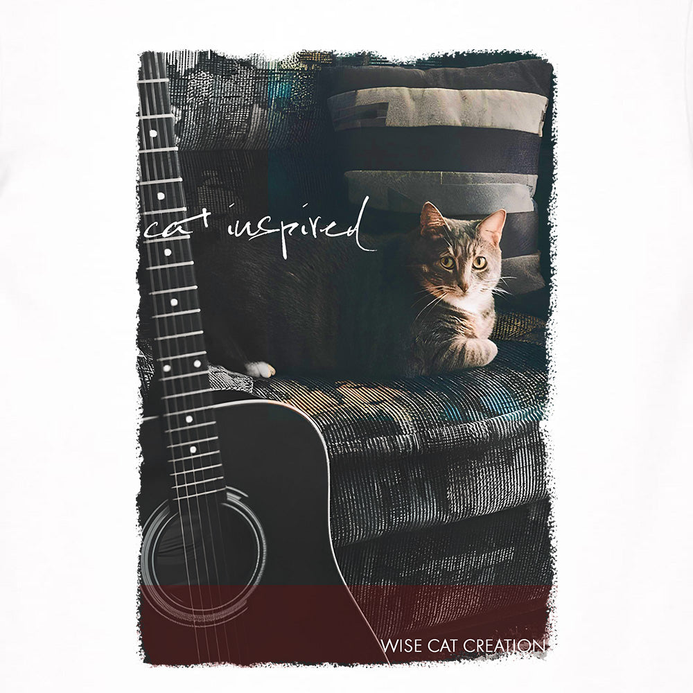 T-shirt Uomo - Art Photo - Guitar - Cotone Bio