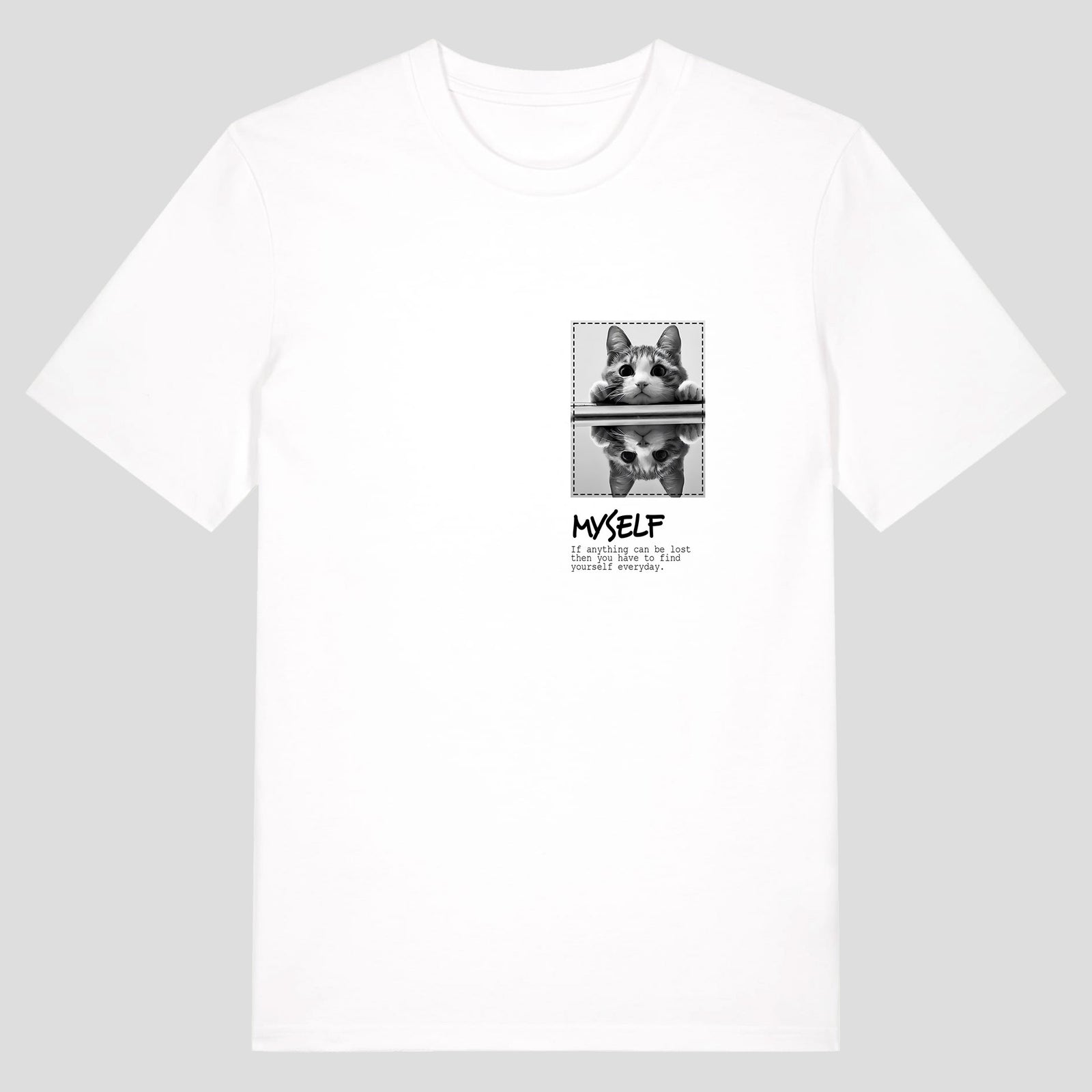 T-shirt Uomo - Quotes - Myself - Cotone Bio