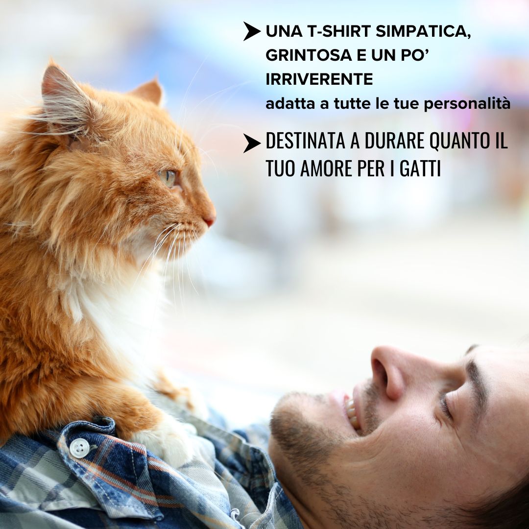 T-shirt Uomo - Ricamo - Gatto Guardi? Halloween Special - Cotone Bio