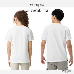 T-shirt Unisex - Ricamo - Never Stop Trying - Cotone Ring-spun